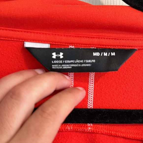 Men’s orange quarter zip sweatshirt size medium under armor - Picture 4 of 5